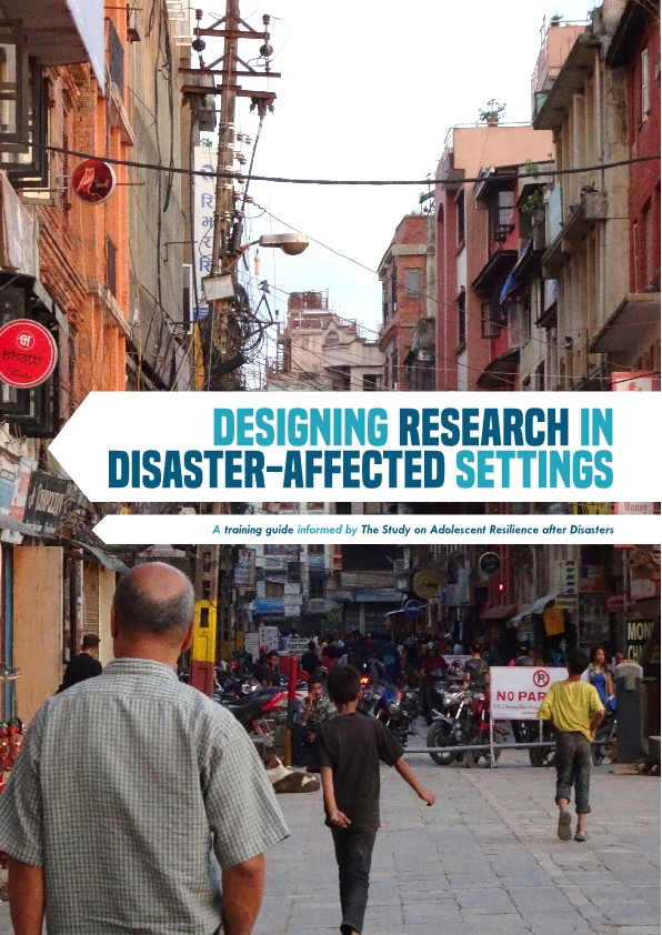 A Training Guide for Designing Research in Disaster-affected Settings now available!